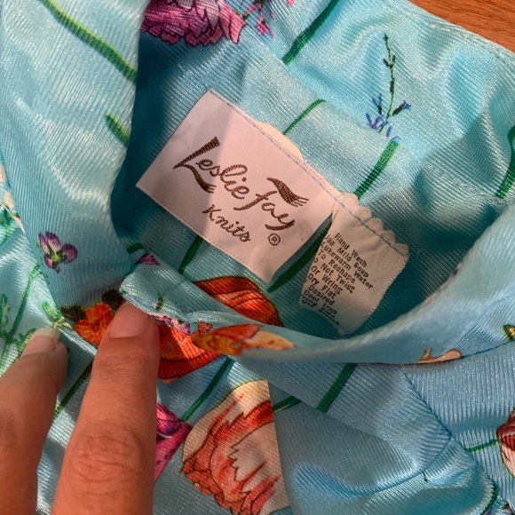 Vintage 70’s Leslie Fay Knits set w/mandarin collar and wide leg pants  volup - Picture 4 of 8